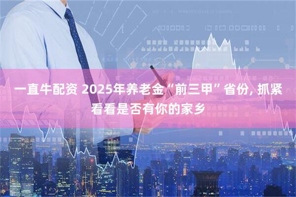 一直牛配资 2025年养老金“前三甲”省份, 抓紧看看是否有你的家乡